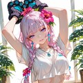 絵梨奈ちゃんを見習って日課のヨガをする芹奈さん❤️ 2枚目