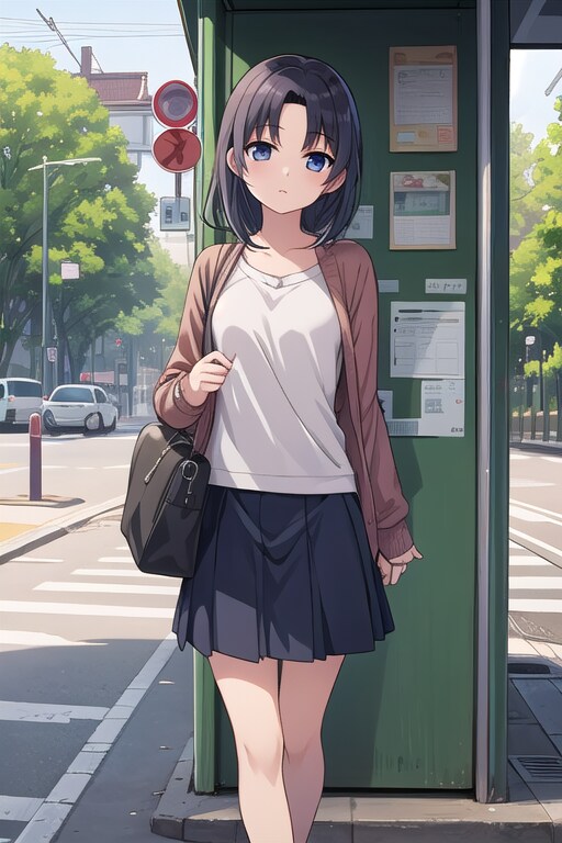 バス停の私