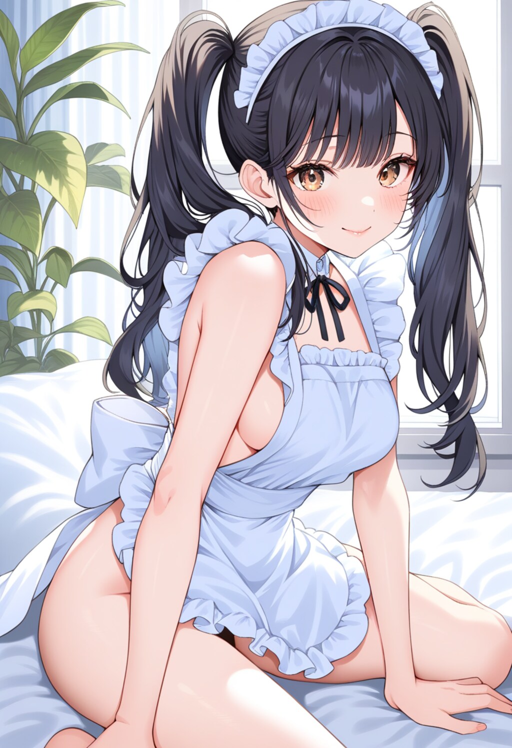 裸エプロンメイド