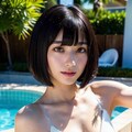 黒髪ボブ子の水着グラビア集 4枚目