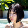 黒髪ボブ子の水着グラビア集 2枚目