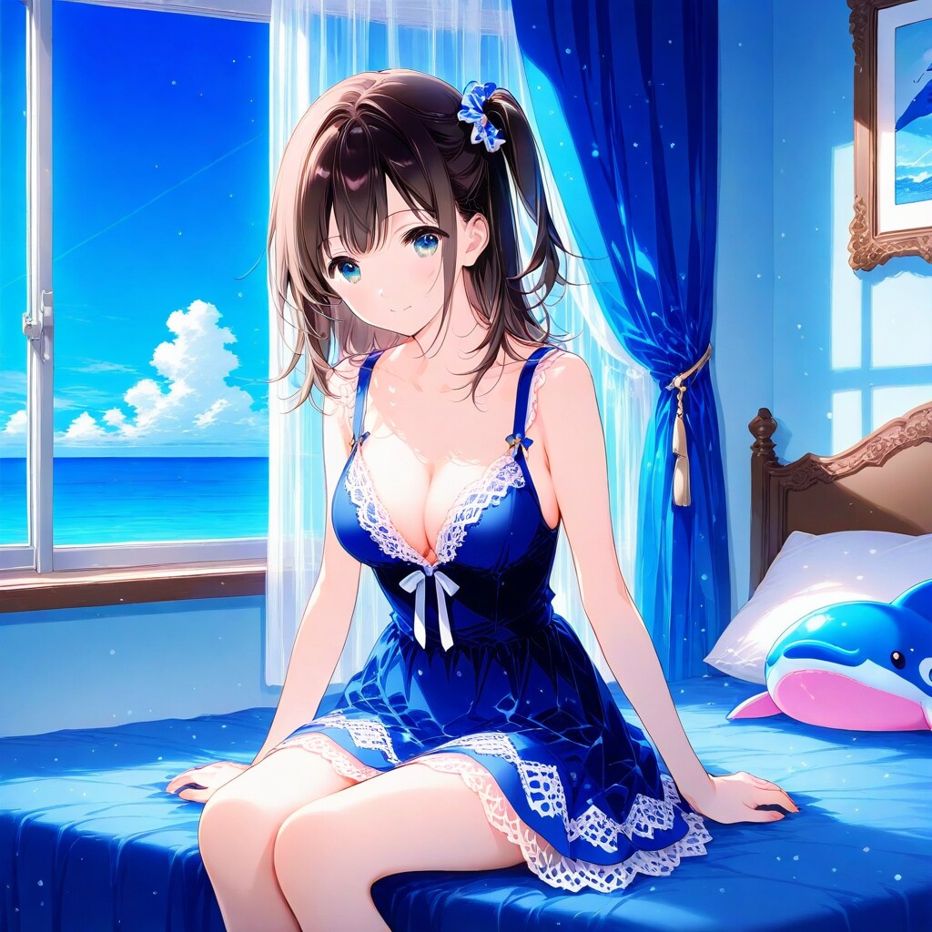 青い部屋