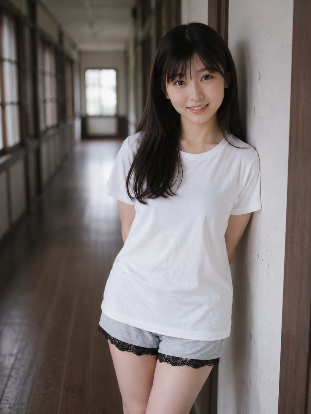 廊下にて