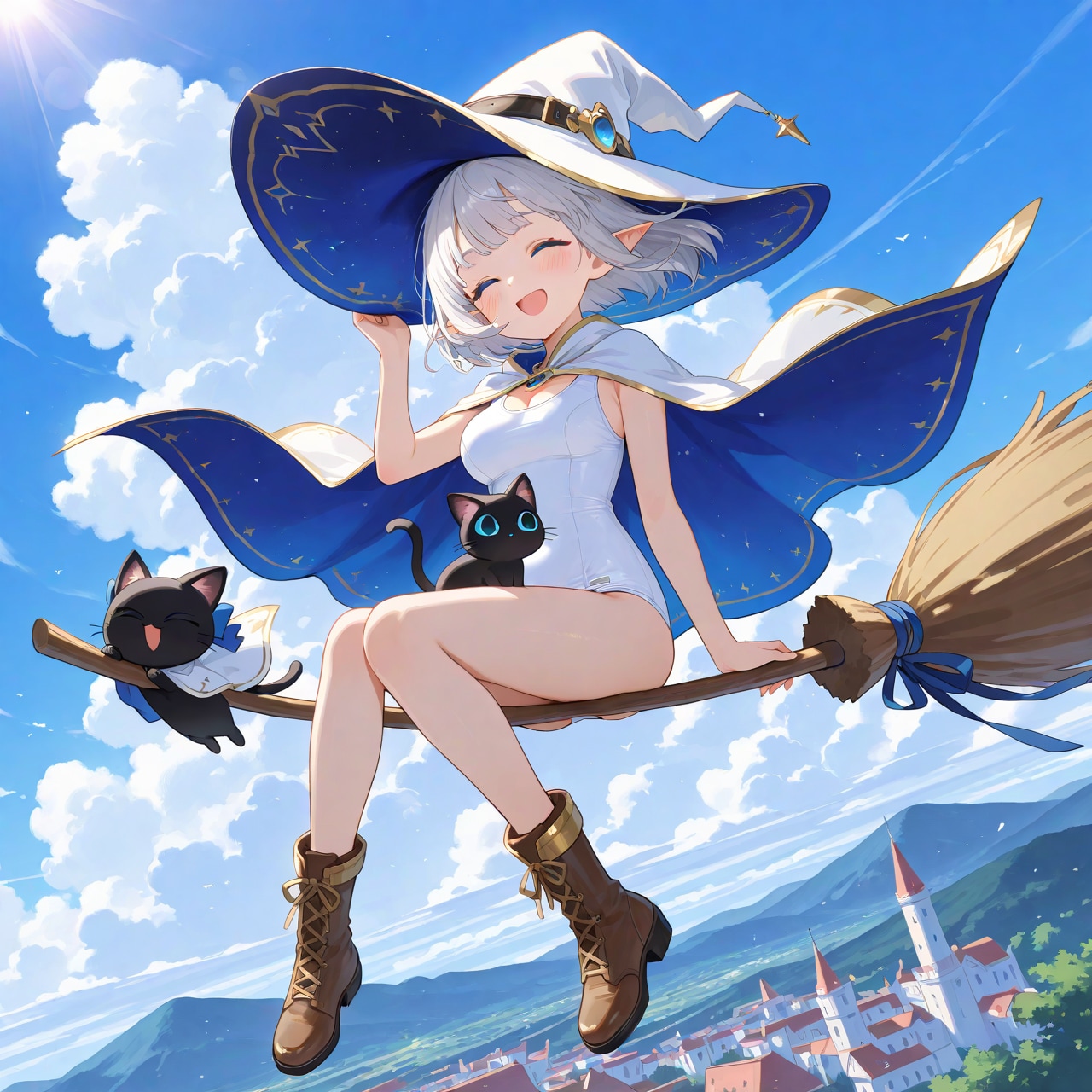 白スクまほうつかいの旅々 | の人気AIイラスト・グラビア