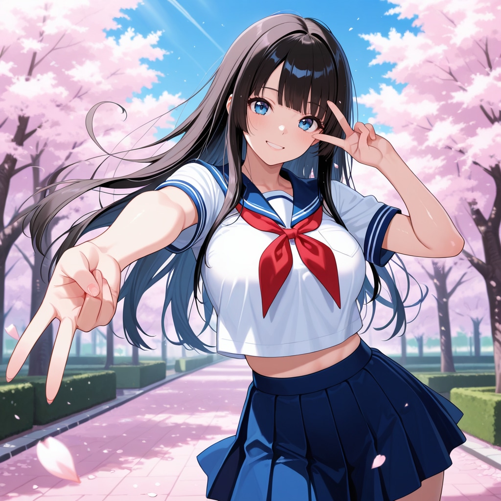 桜とギャルピース