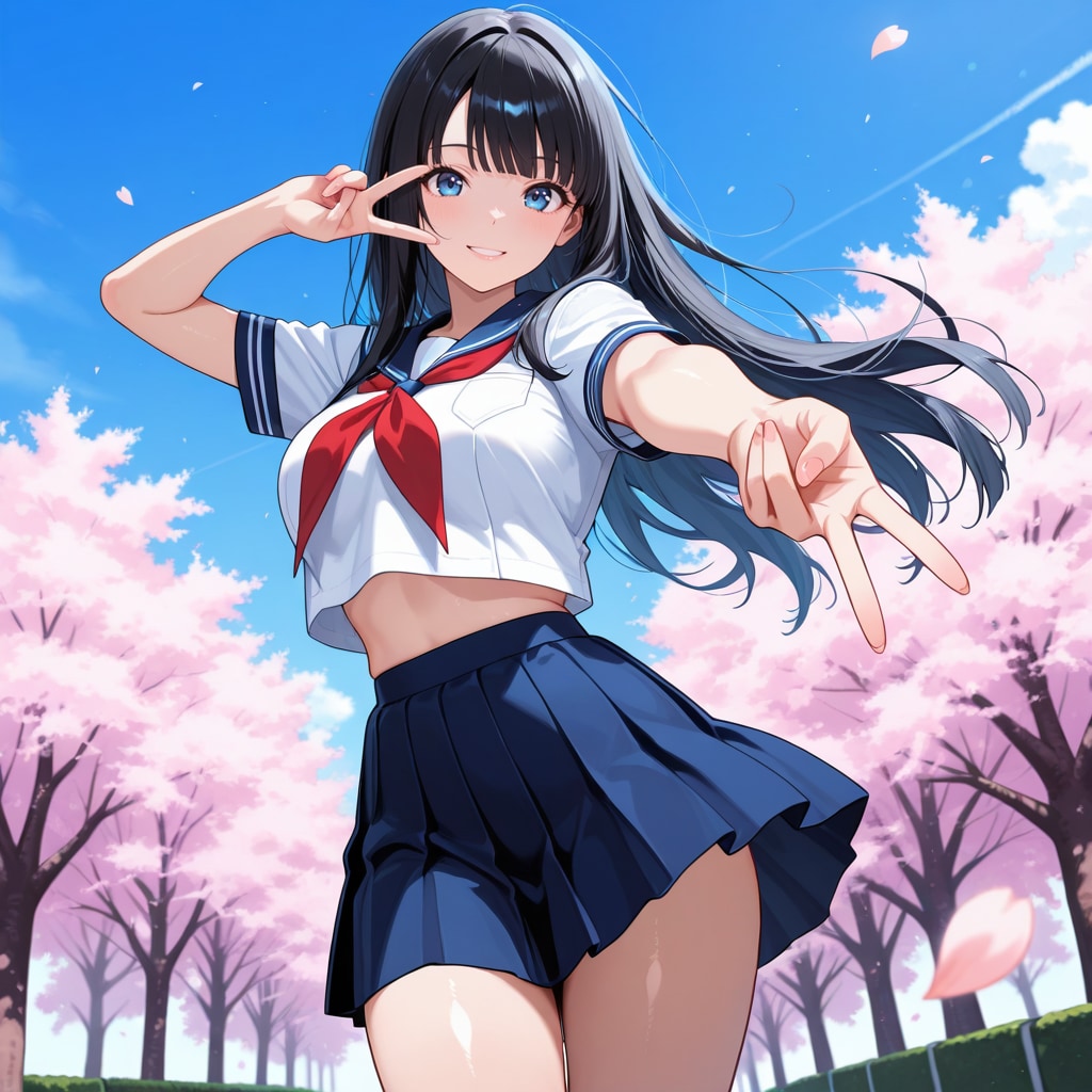 桜とギャルピース