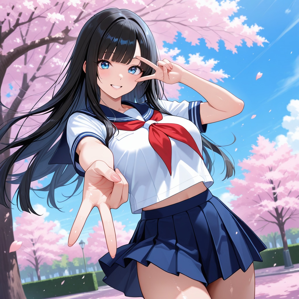 桜とギャルピース