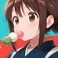 お団子ヘアとお団子 2枚目