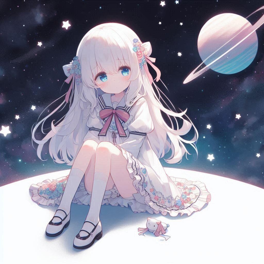 白髪の可愛い女の子【186】