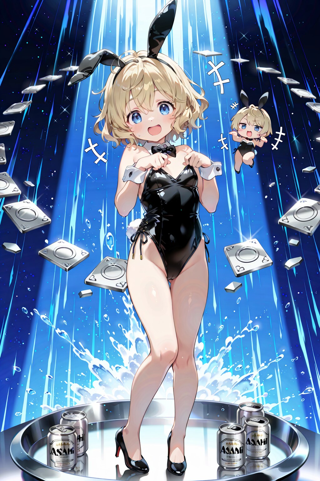 ちびキャラバニーさんとアサヒスーパードライ Y918