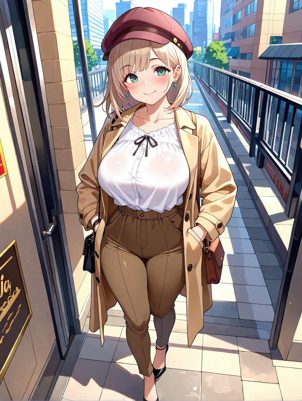 キャップをかぶってお出かけ