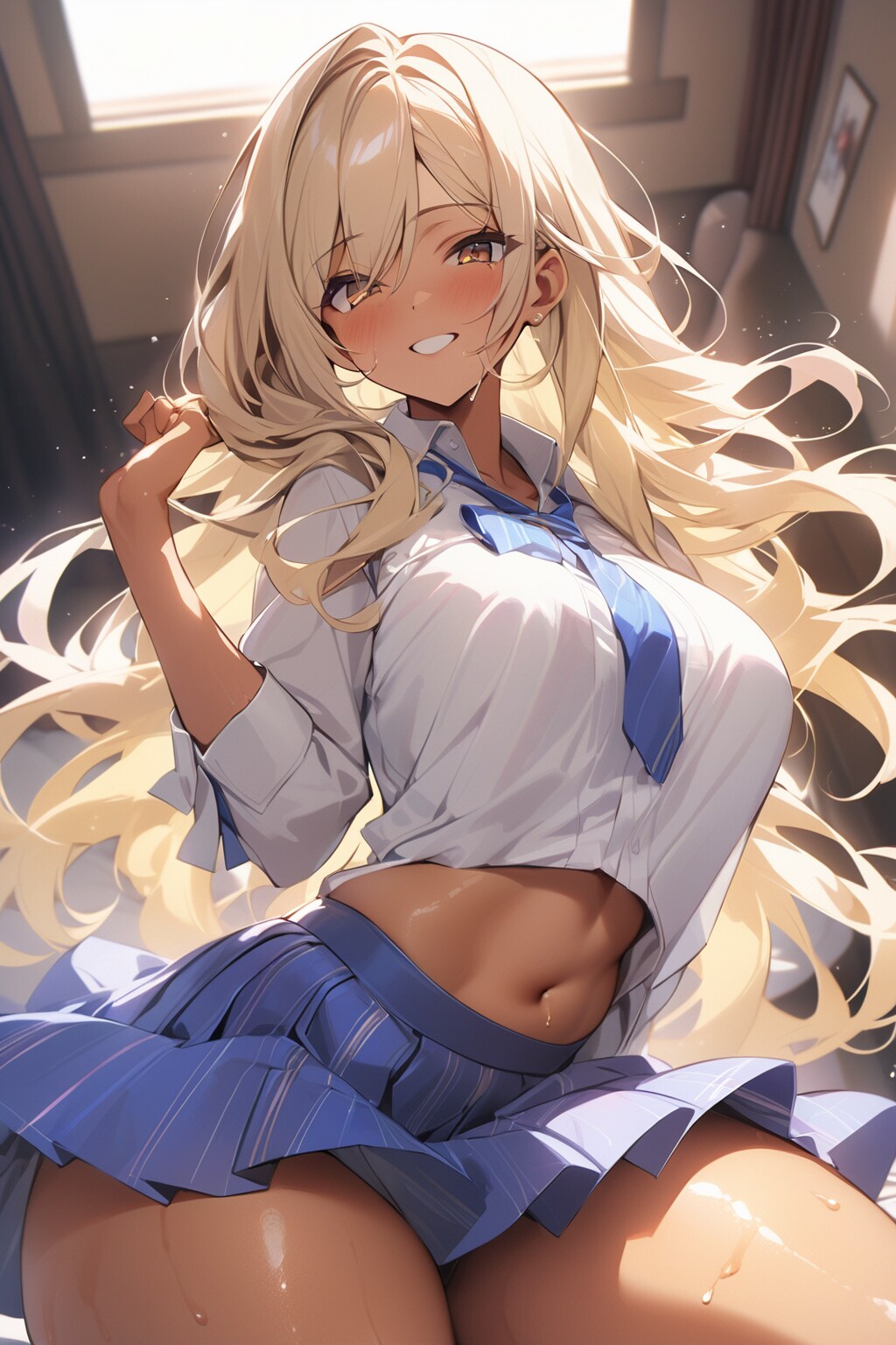 褐色金髪ギャル | の人気AIイラスト・グラビア