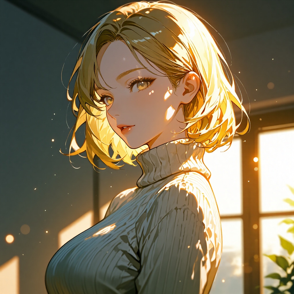 タートルネックを着るカート・コバーン好きの女