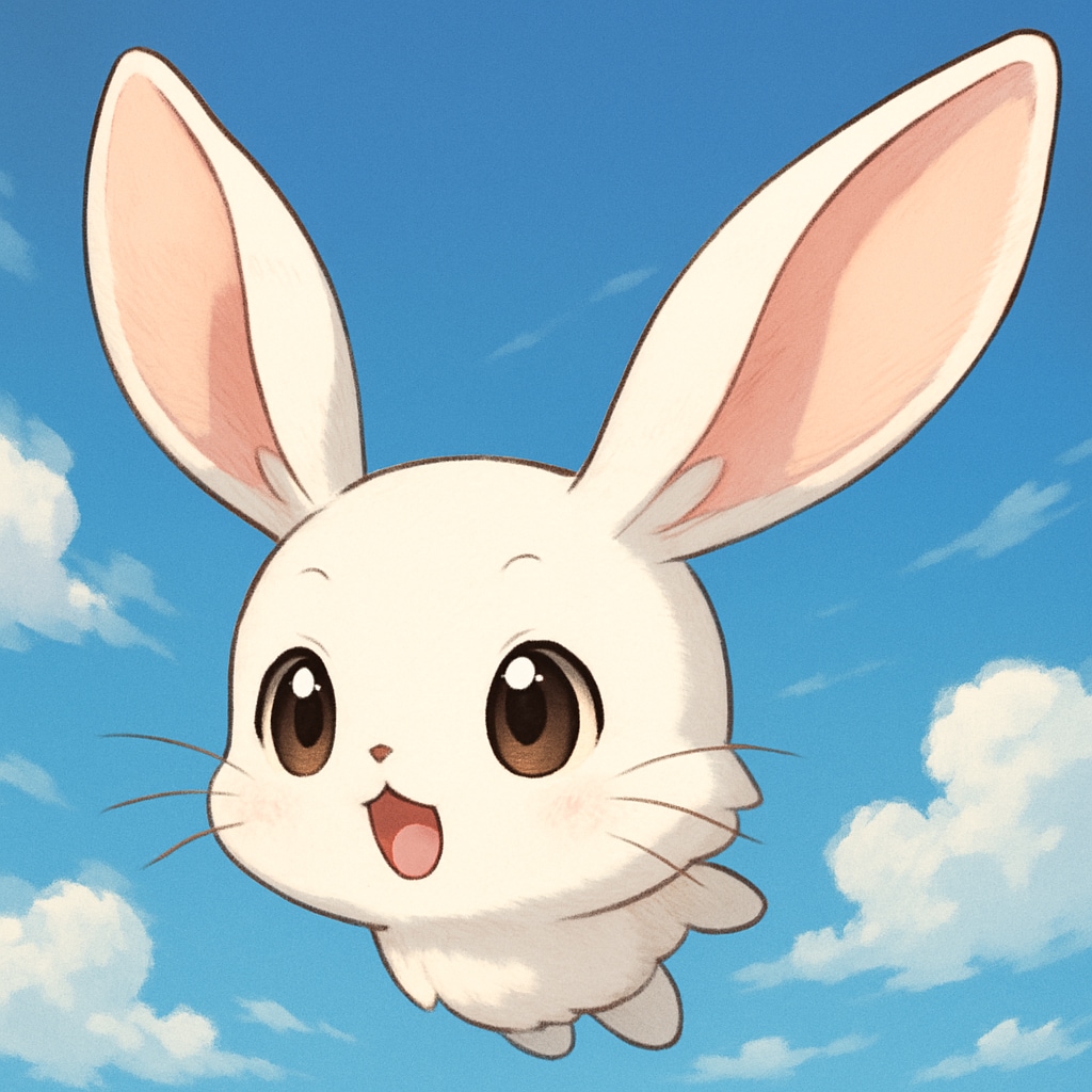 耳で空を飛ぶウサギ