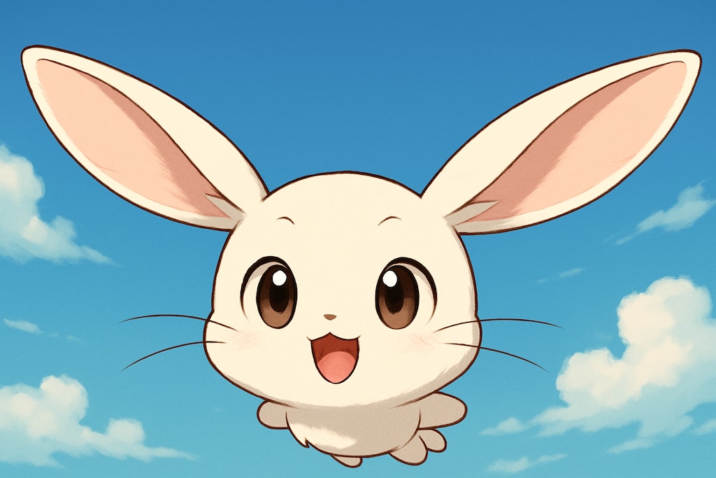 耳で空を飛ぶウサギ