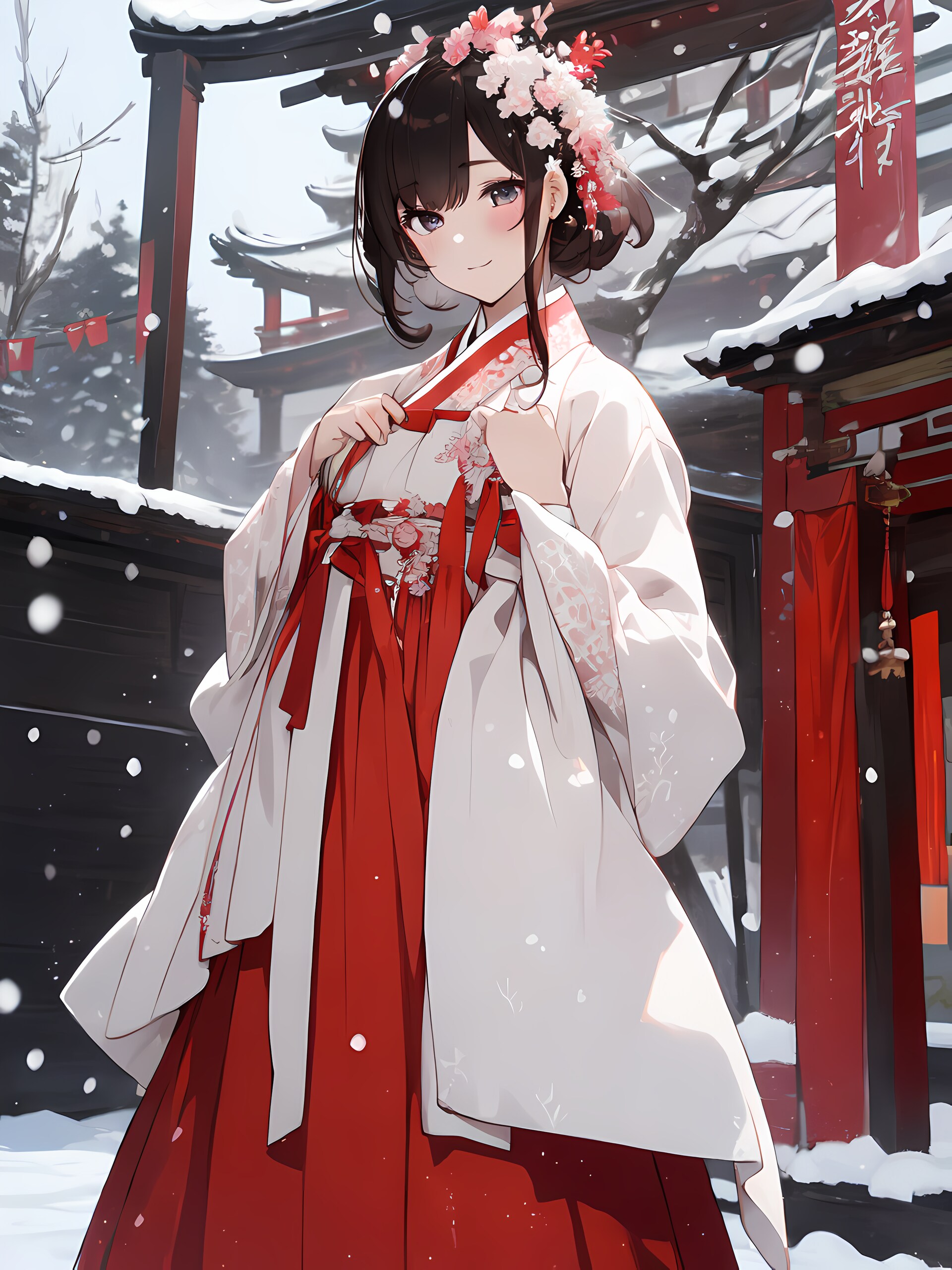 民族衣装を着た少女