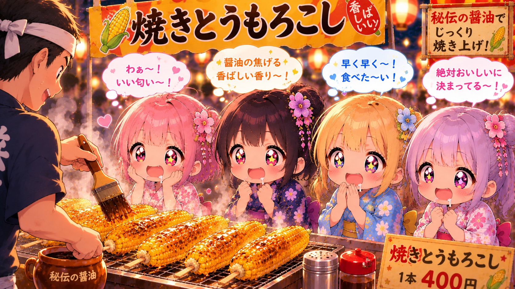 今日の夏休み（とりあえず焼きとうもろこし３）