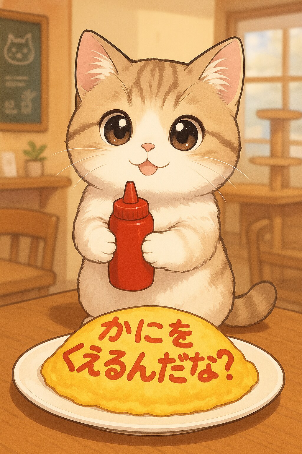 かにをくえる@猫カフェ