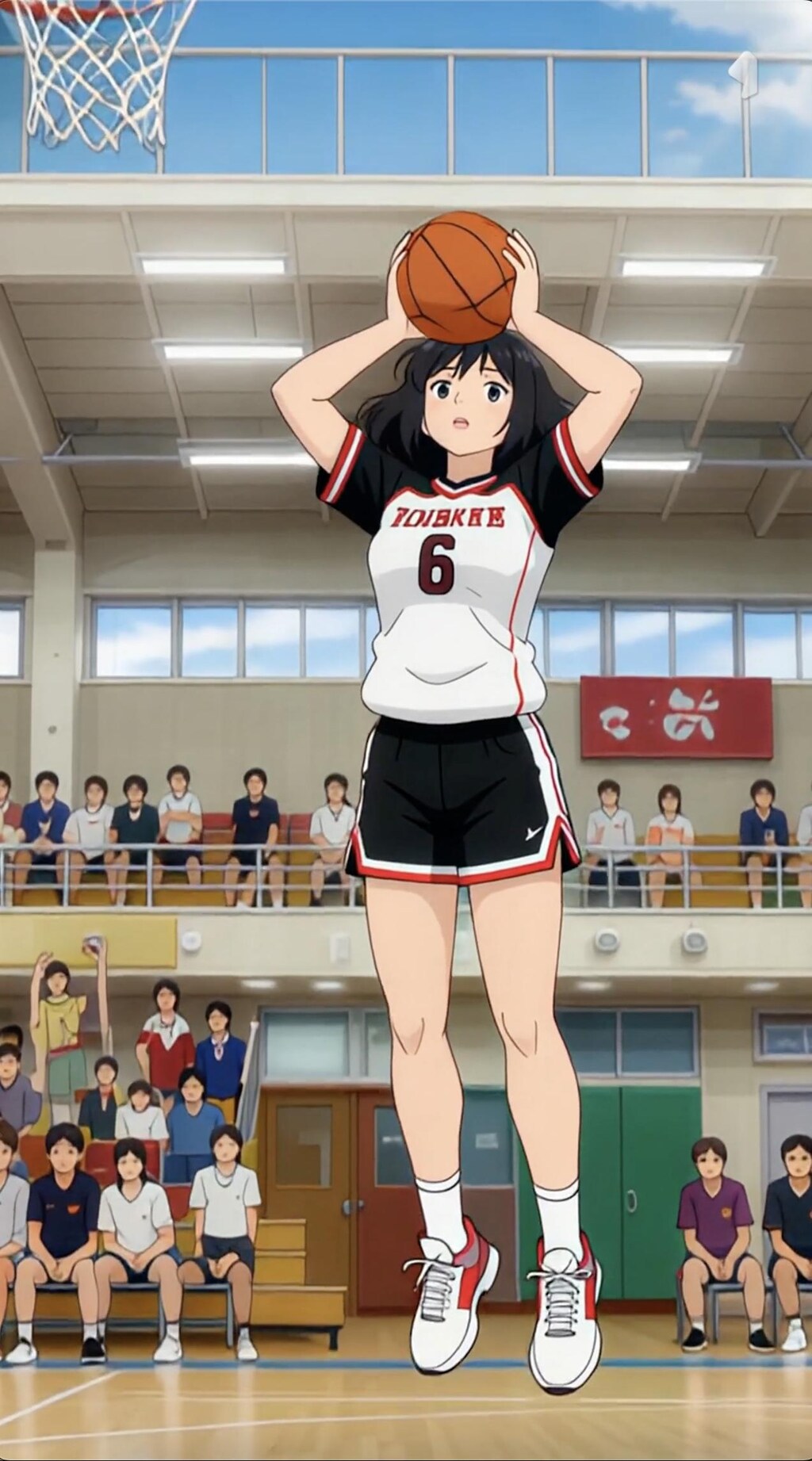 女バスのジャンプシュート376