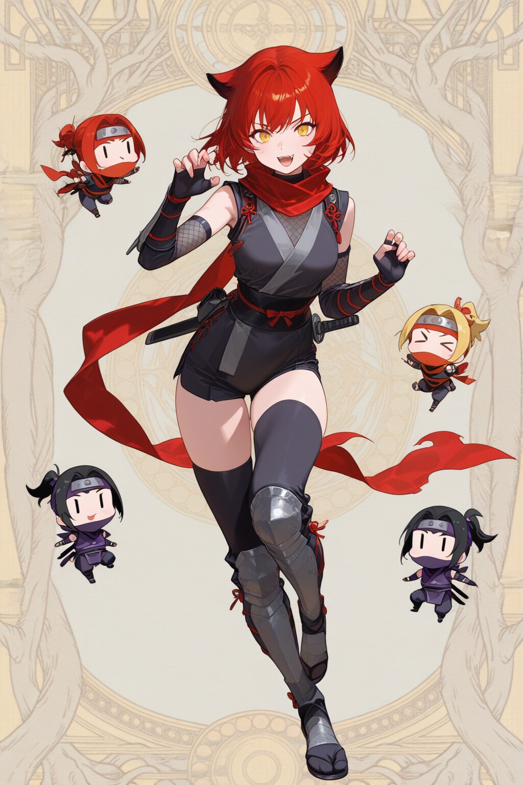 激しく忍者 | の人気AIイラスト・グラビア