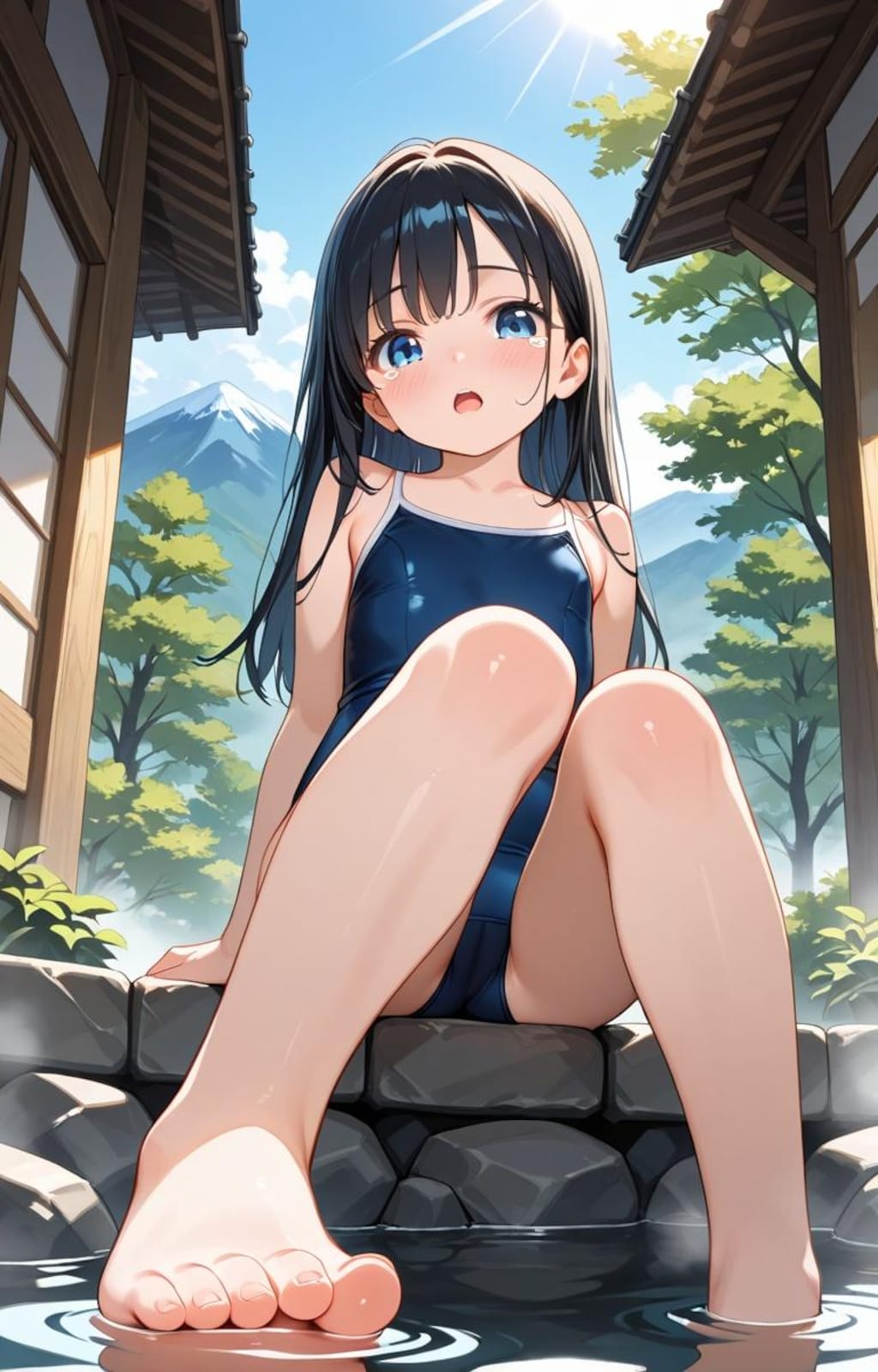 スク水温泉「日隠クロエ」