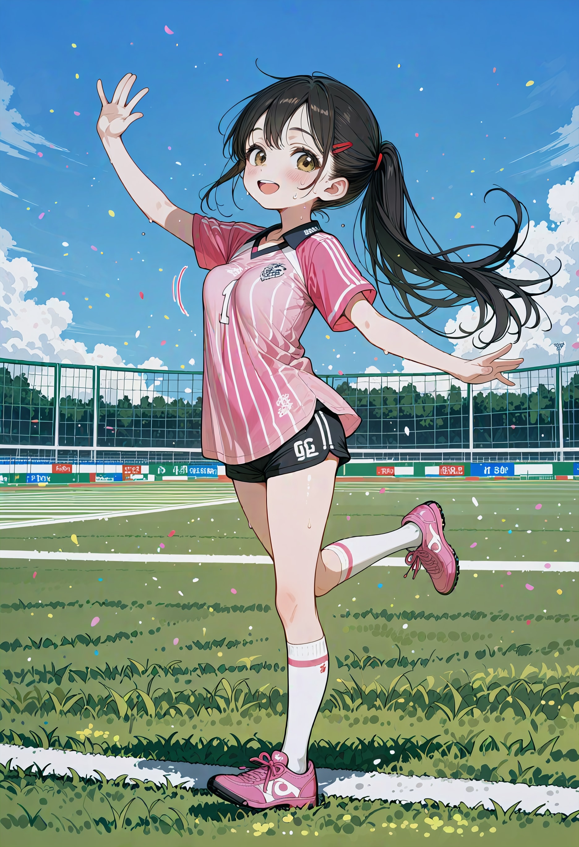 弟のクラスメイトの子が試合そっちのけで手を振ってくる