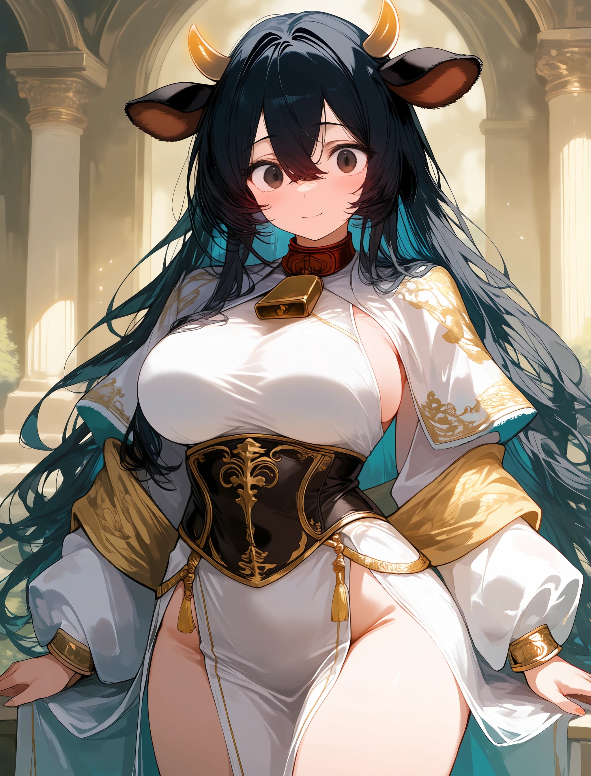 神秘的な聖牛巫女