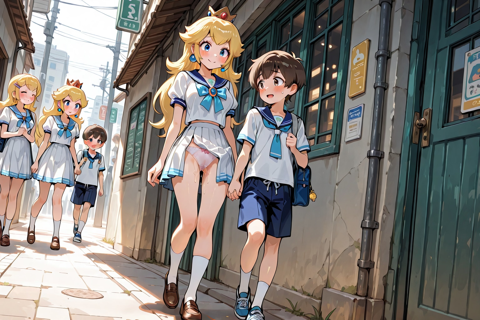 補習終了いっしょに下校