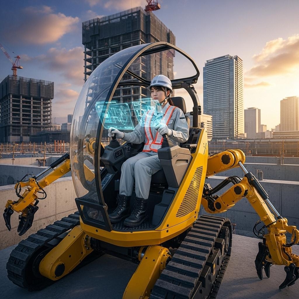 土木系ロボットとパイロット