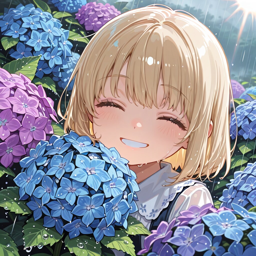 雨上がりの紫陽花