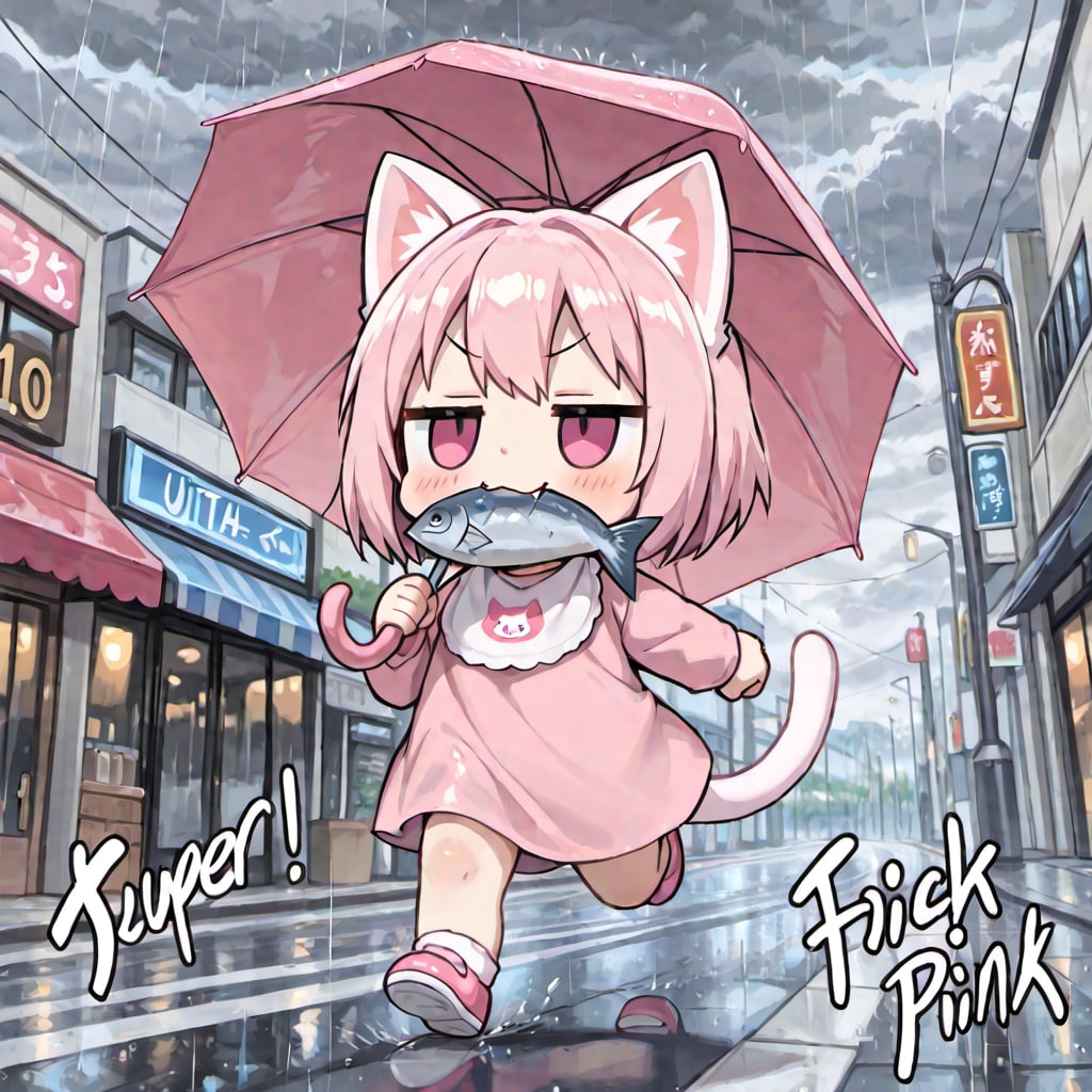 雨の中でもやらにゃければにゃらにゃい事があるんにゃ！！