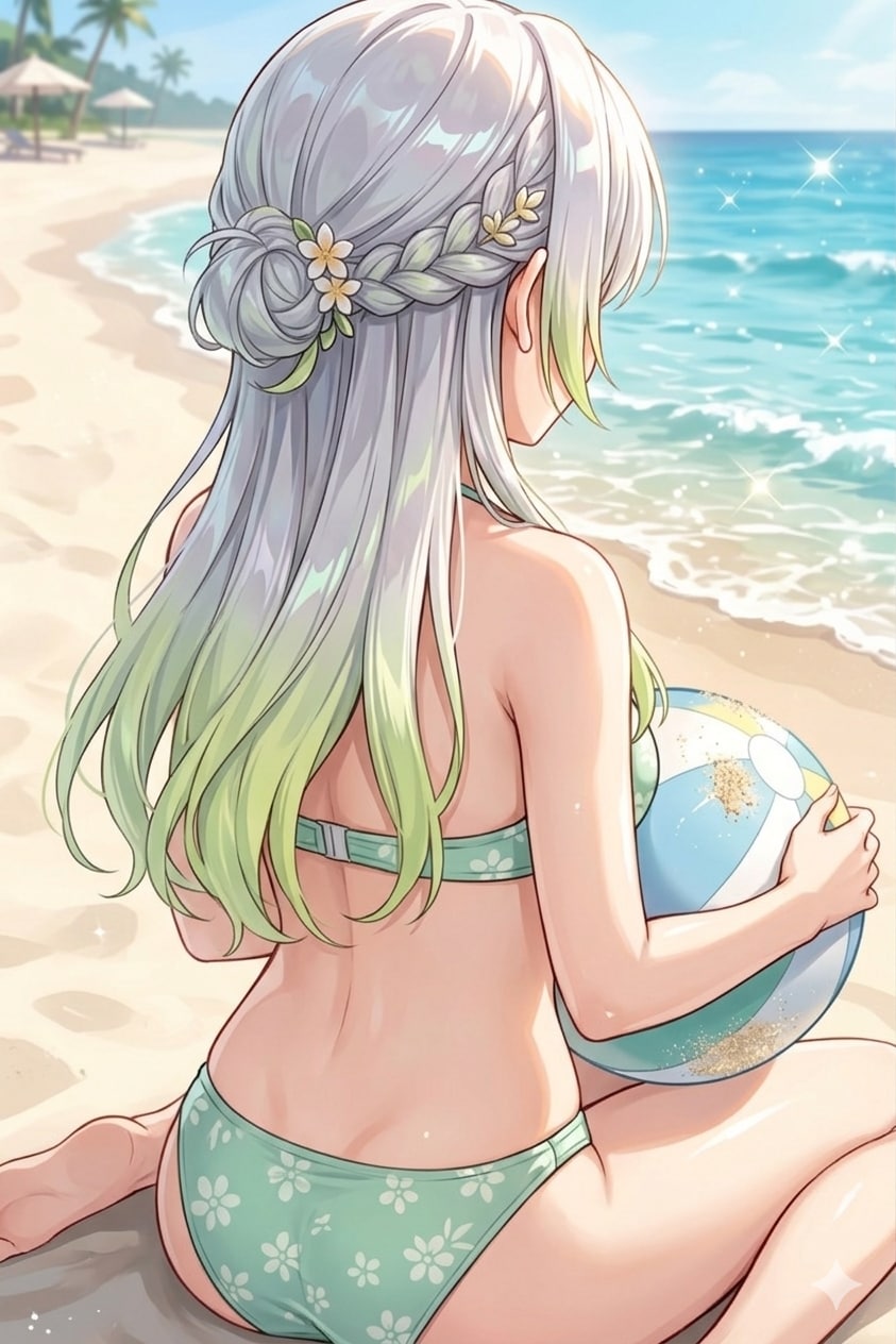 水着のセリュナさん