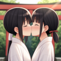 レズキス 巫女同士 6枚目