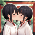 レズキス 巫女同士 4枚目
