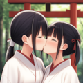 レズキス 巫女同士 8枚目