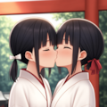 レズキス 巫女同士 11枚目
