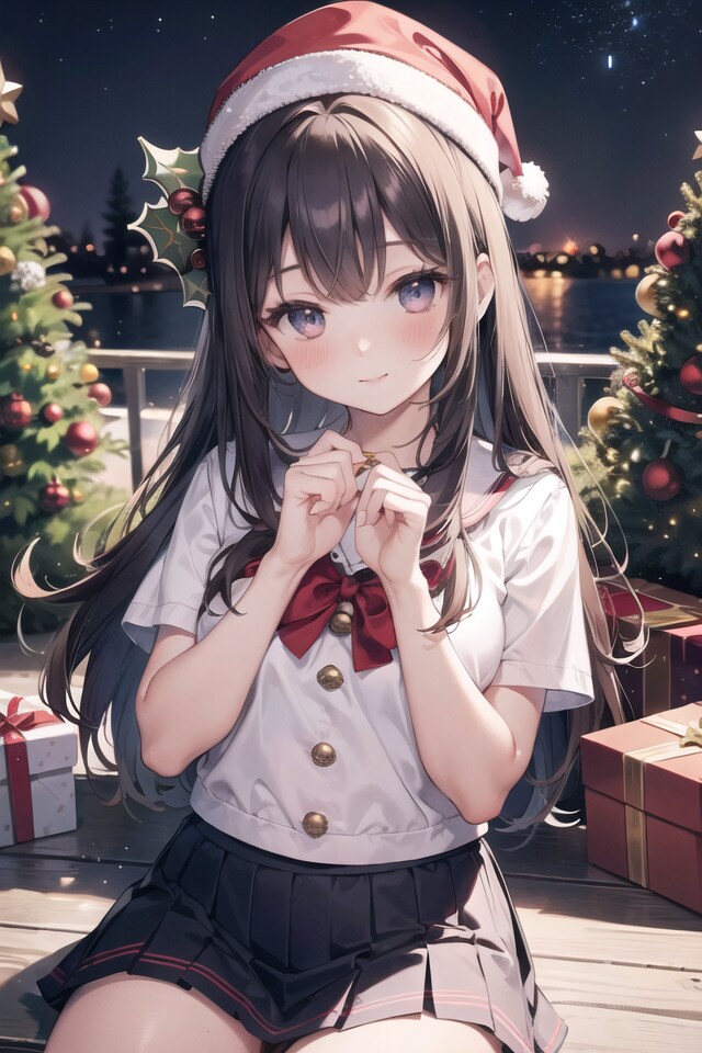 サンタ帽セーラー服