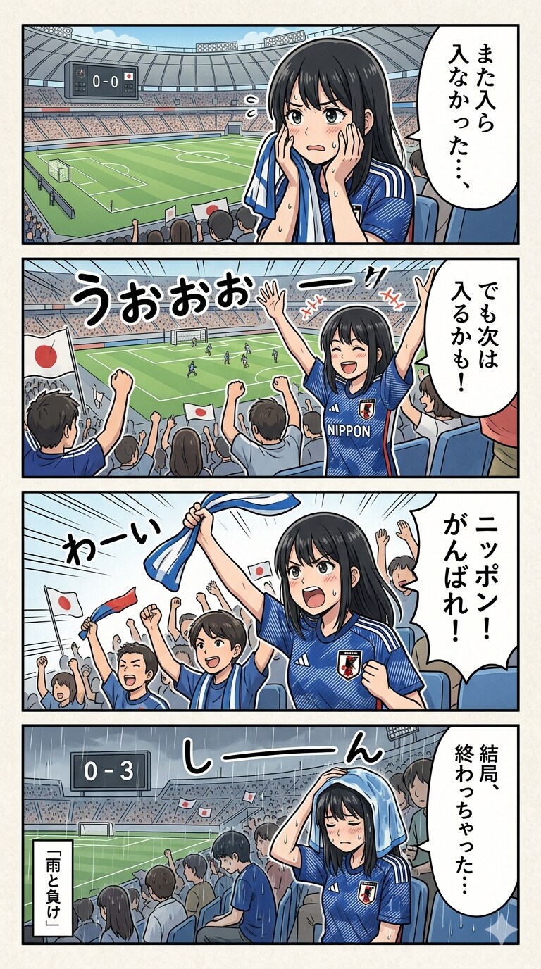 サッカー×四コマ