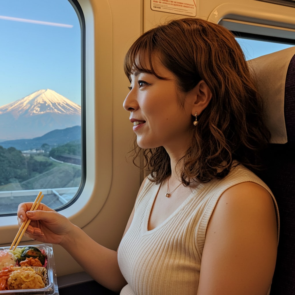 熟女と新幹線