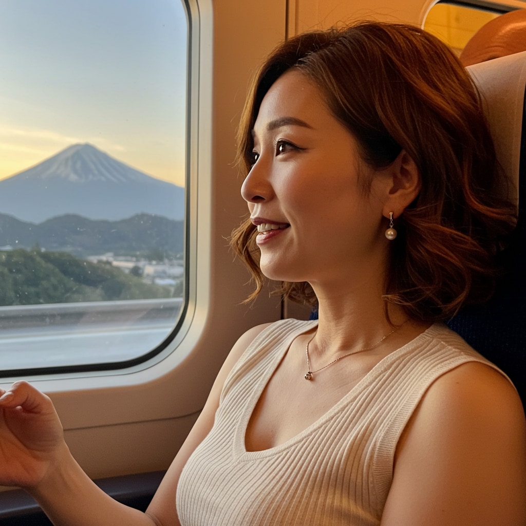 熟女と新幹線