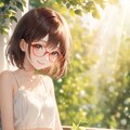 眼鏡女子 楓の夏の水分補給 5枚目