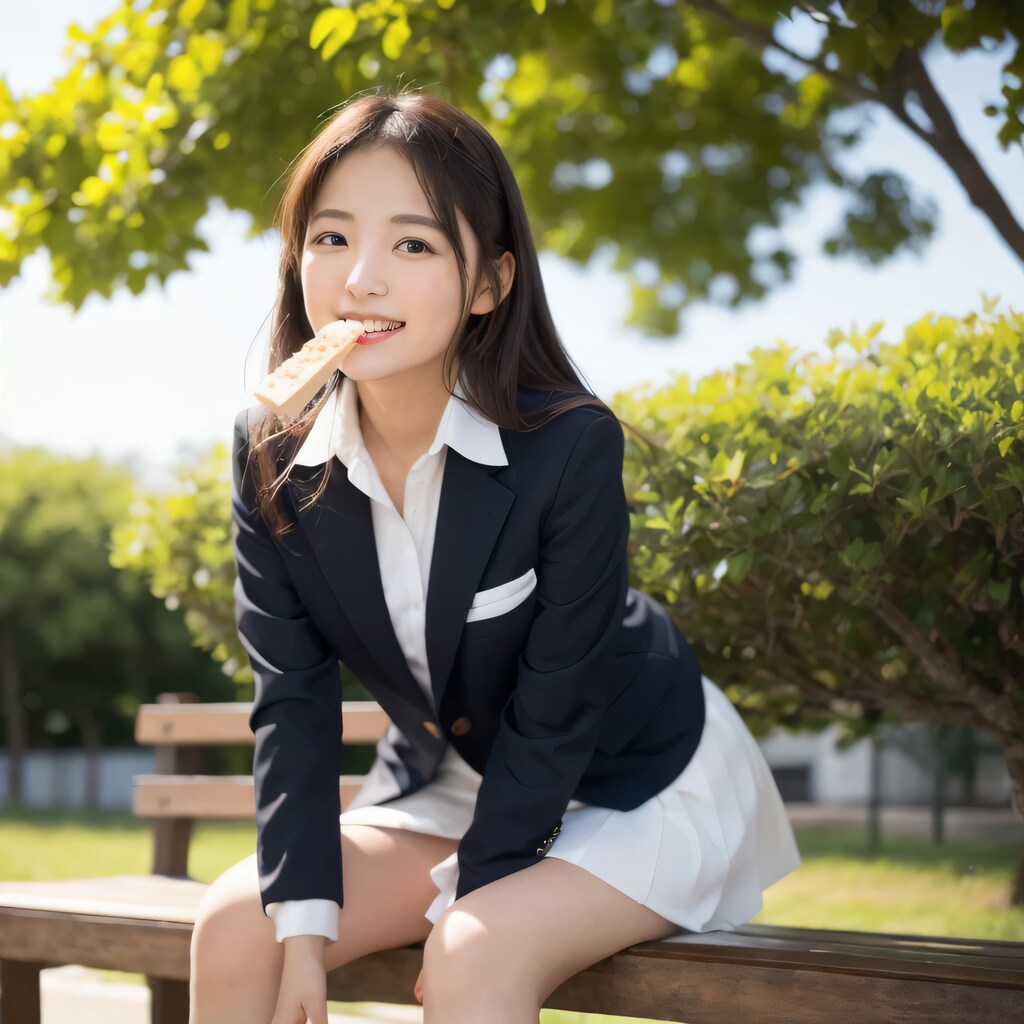 黒髪ロングでブレザーの美女１２