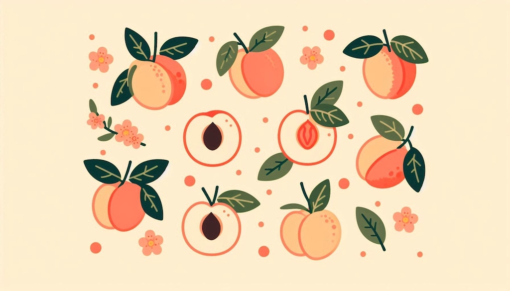 桃の壁紙的な絵