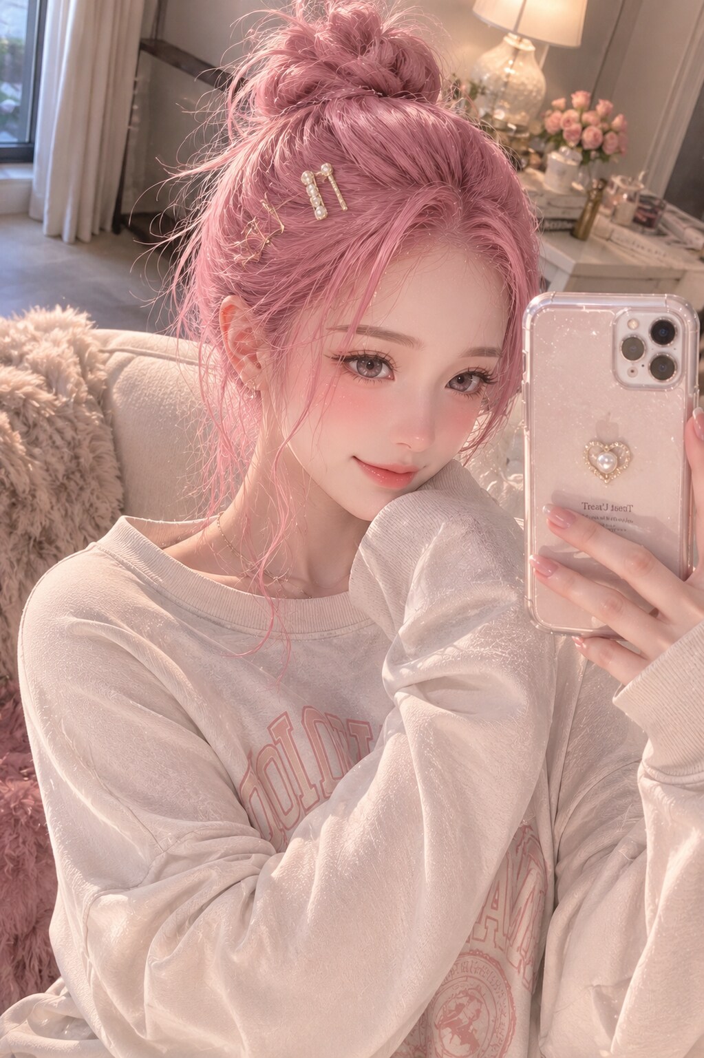 おでこ広いからコンプレックスなの。似合う？