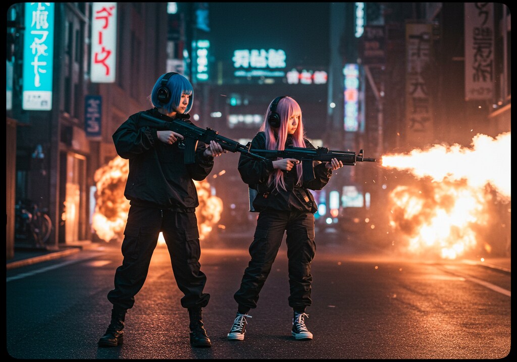 藍奈・桃華 火力コンビver