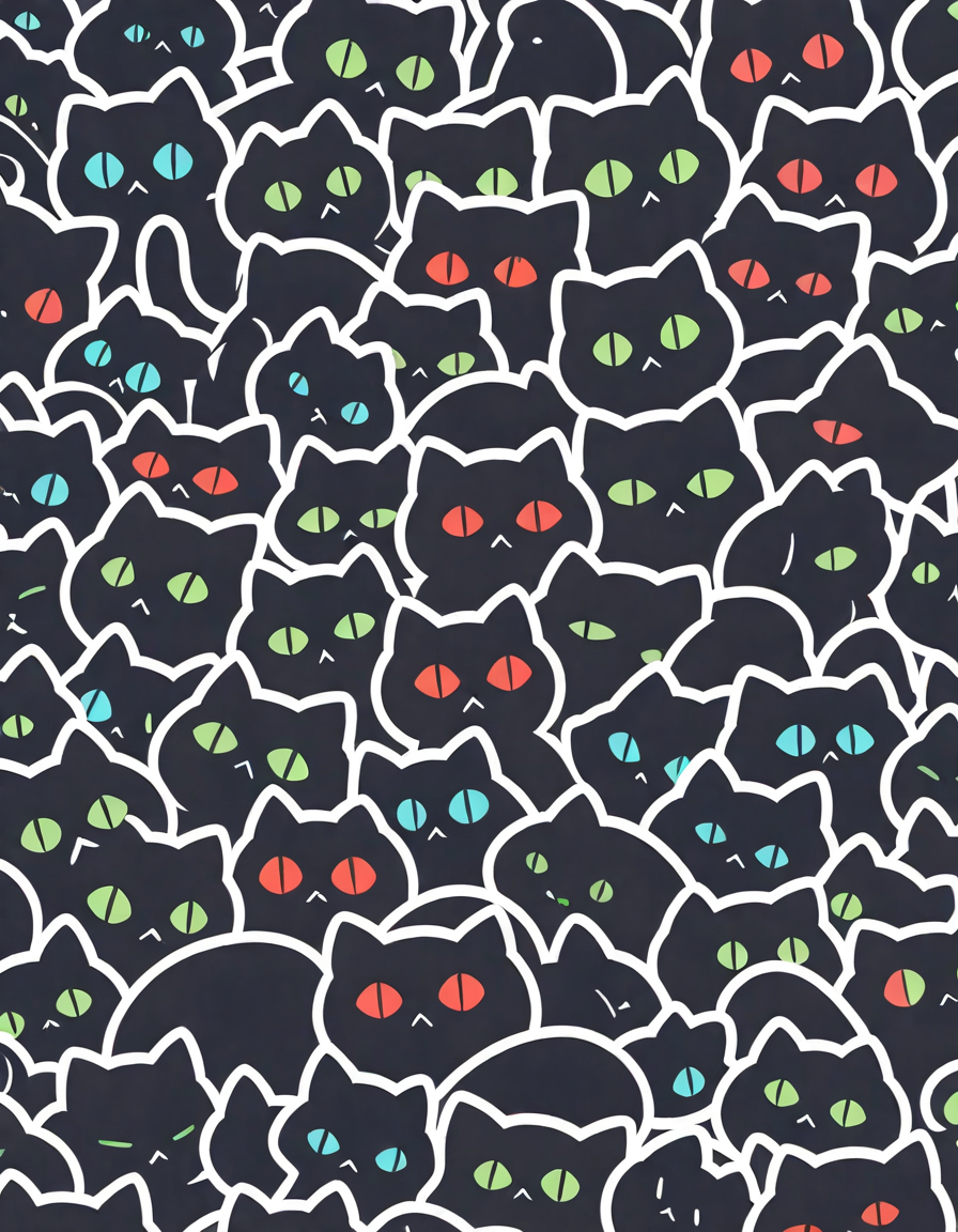 黒猫何匹いるだろう | の人気AIイラスト・グラビア