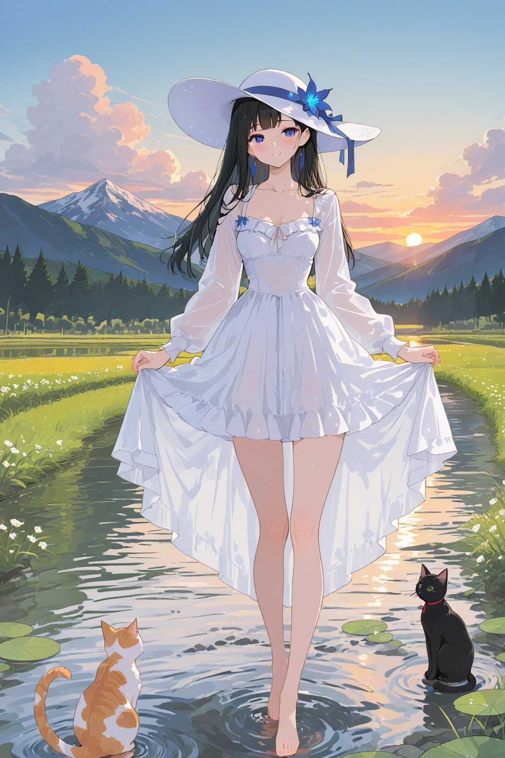 高原で避暑