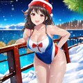 SDXLを使って、競泳水着サンタクロース６ 6枚目