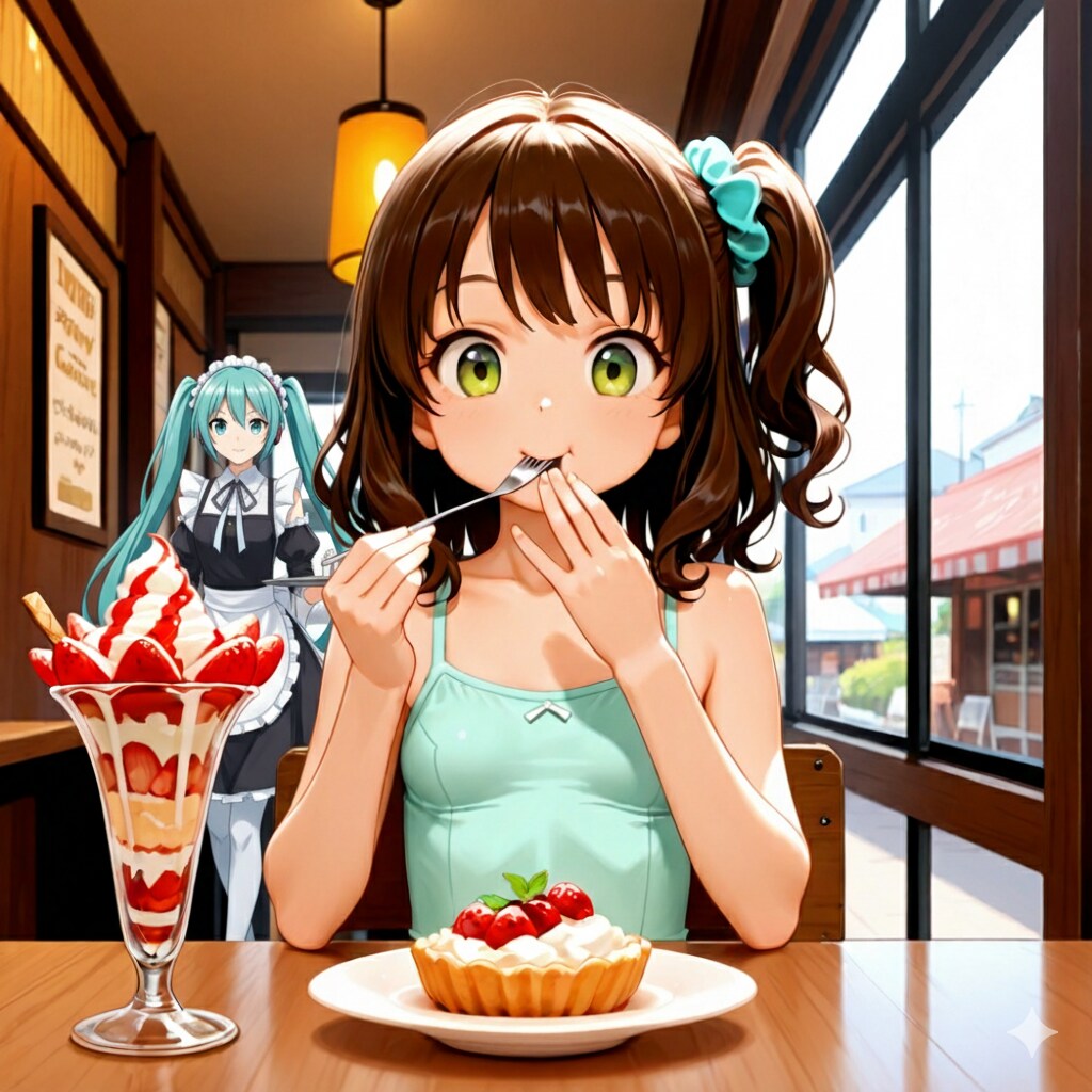 ウエイトレスしているミクさん５