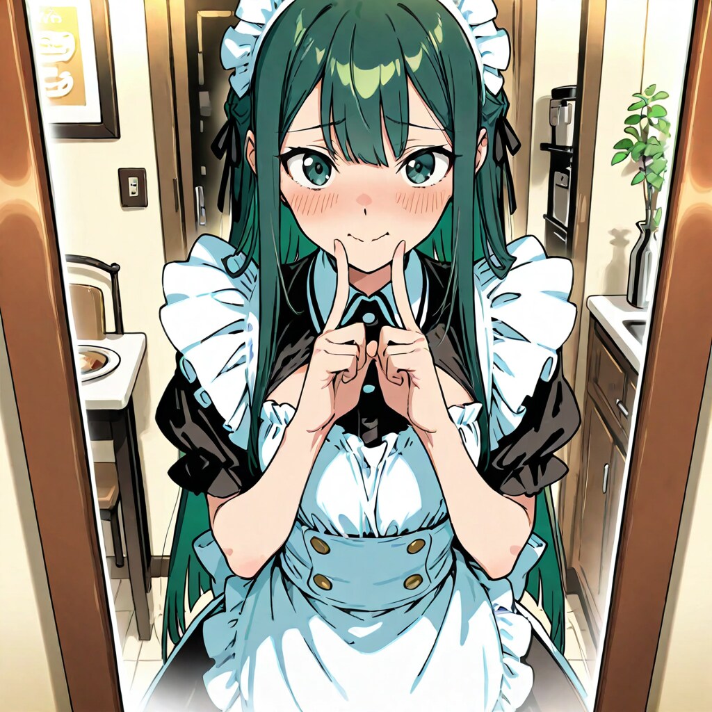 ぎこちない笑顔の練習